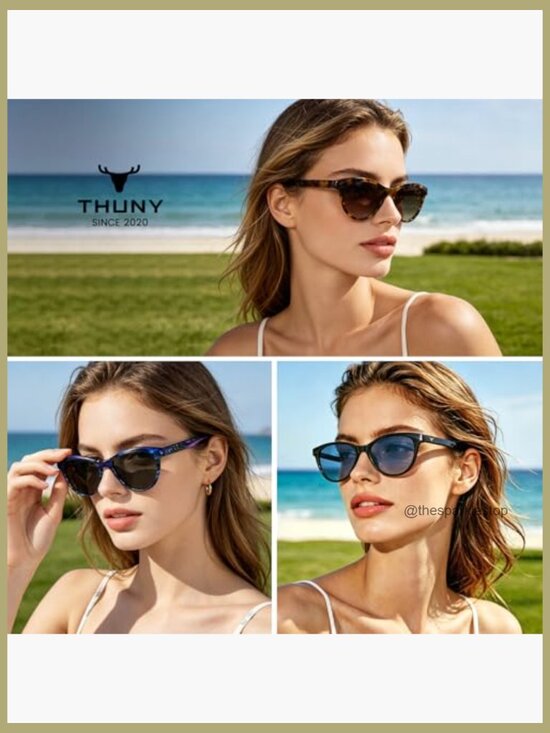 Polarized Cat Eye Sunglasses UV400 Protection Acetate Spring Hinge main image 5